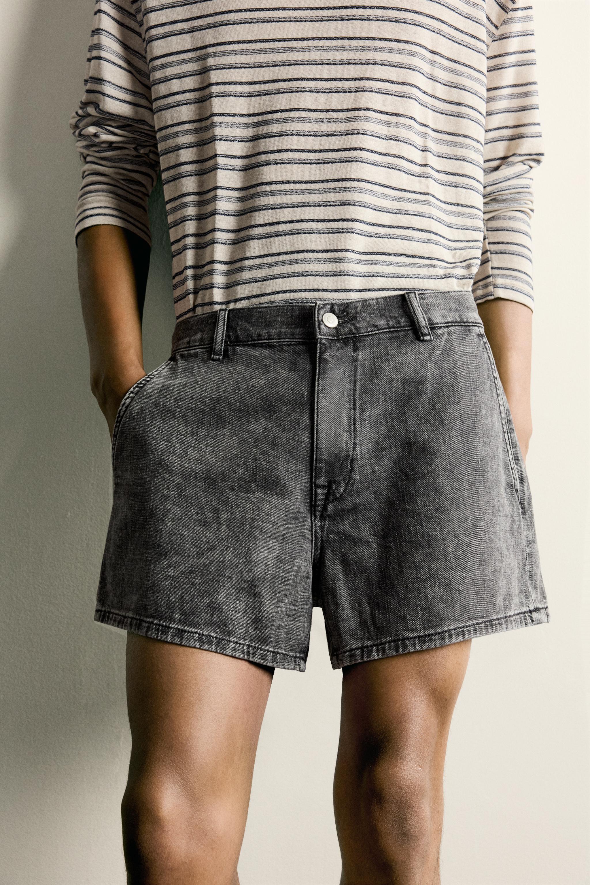 ACID WASH DENIM SHORTS
